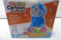 Children's toy box Doraemon rotating sunflower music rotation teaching fun baby happy