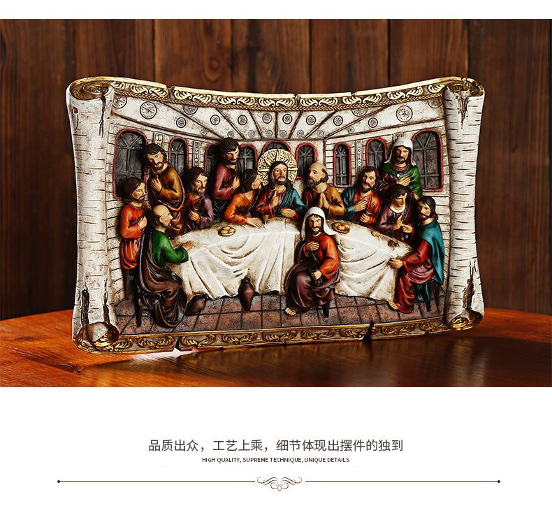 The Last Supper Relief craft, customized for tourism and business gifts, 3D stereoscopic resin relief craft detail image 9