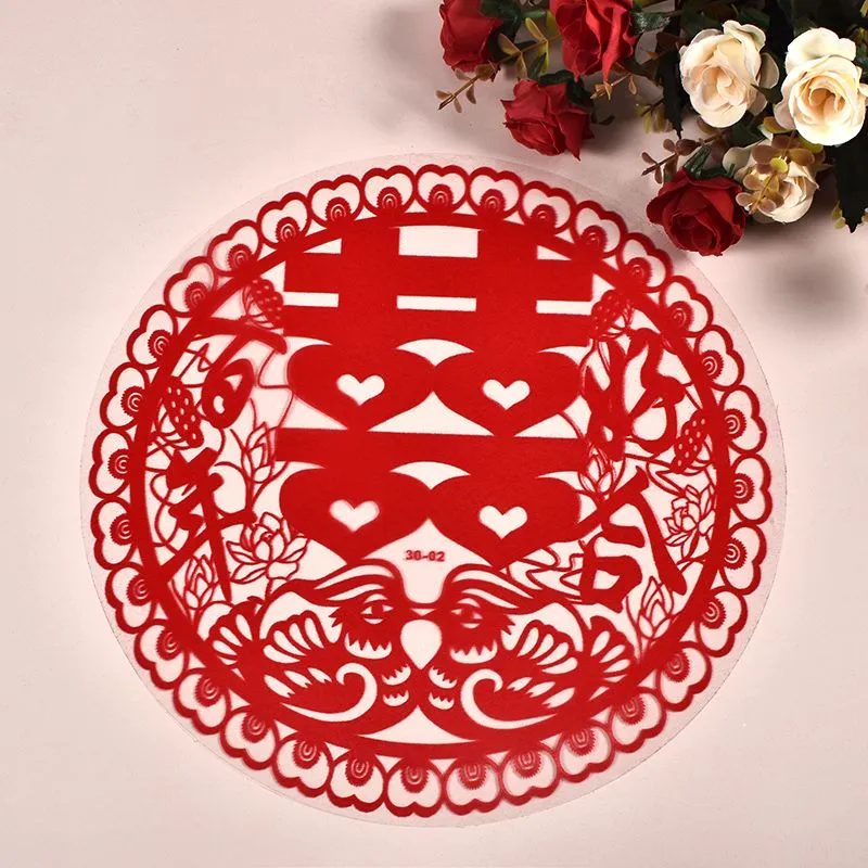 The electrostatic flocking of the "Xi" character and the "Xi" flocking window pattern are both auspicious and electrostatic detail image 8