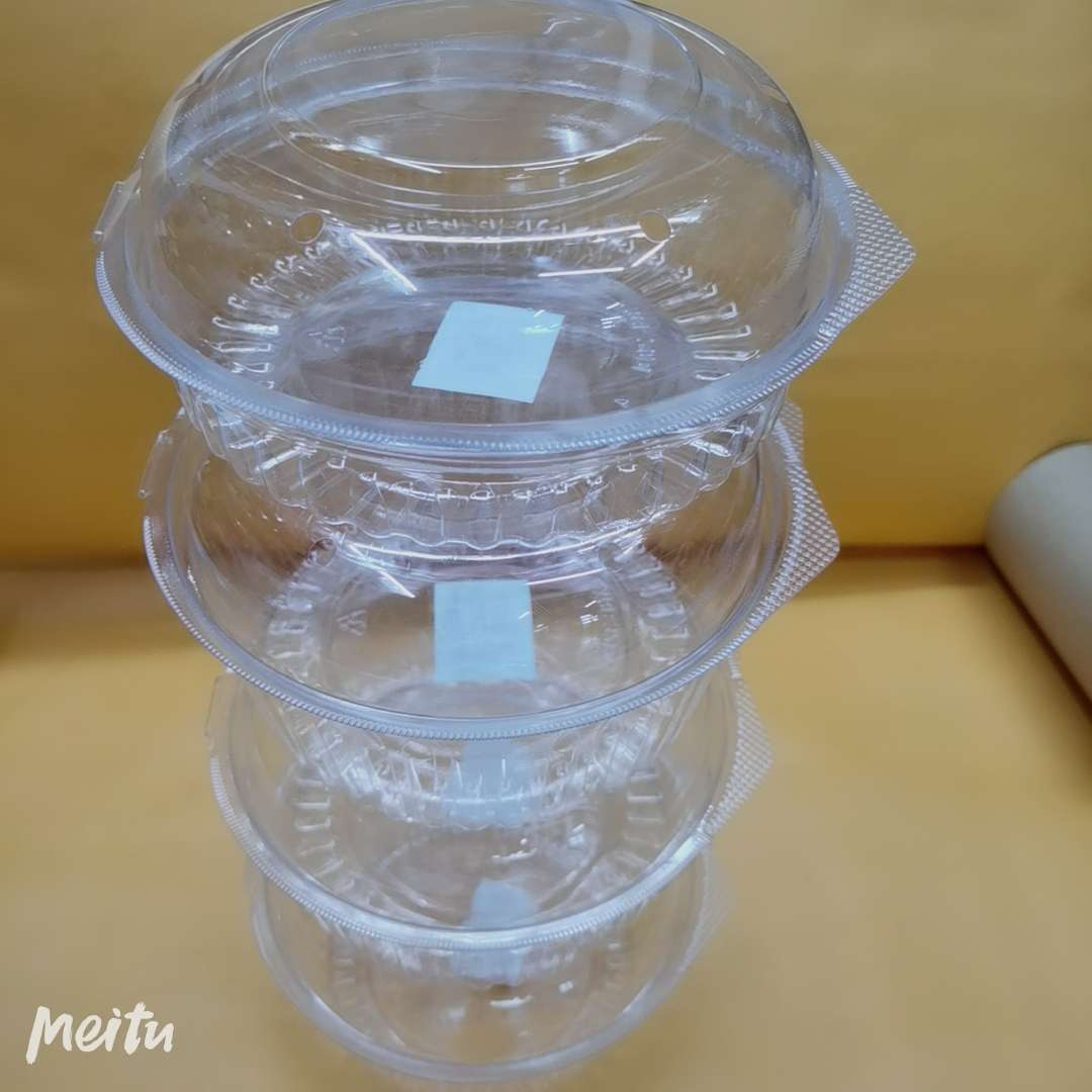 工厂一次性沙拉碗 水果捞碗带水都可以装，打包外卖白底实物图