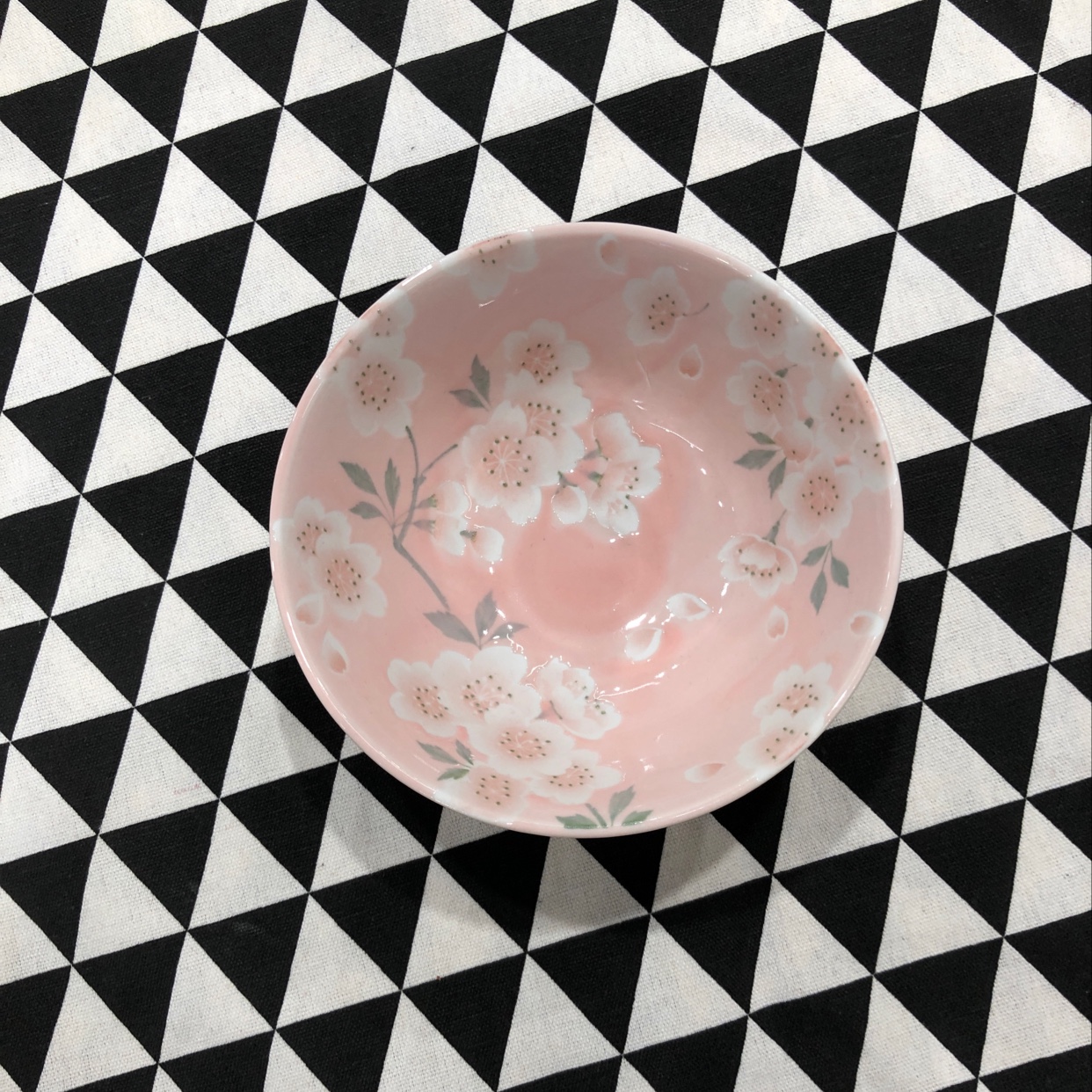 日本进口美浓烧漫舞樱花5.3英寸粉红碗