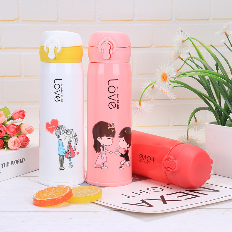 Creative bounce-cover glass portable push gift plastic glass cup custom advertising logo mug thumbnail