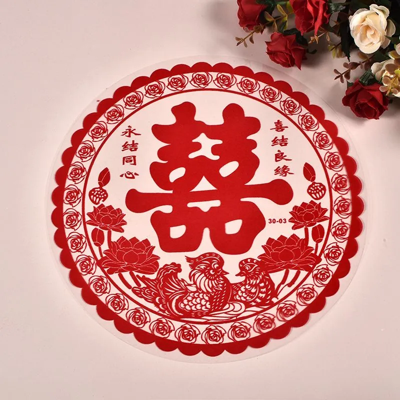 The electrostatic flocking of the "Xi" character and the "Xi" flocking window pattern are both auspicious and electrostatic detail image 7