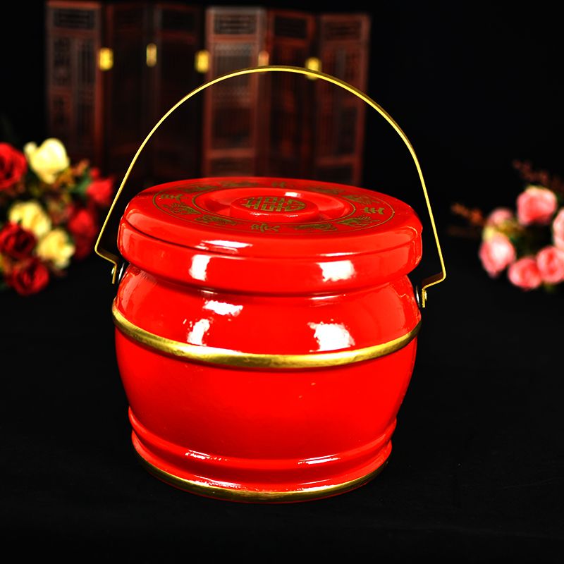 Wooden descendant bucket wedding room decoration, wedding treasure bucket pic 9