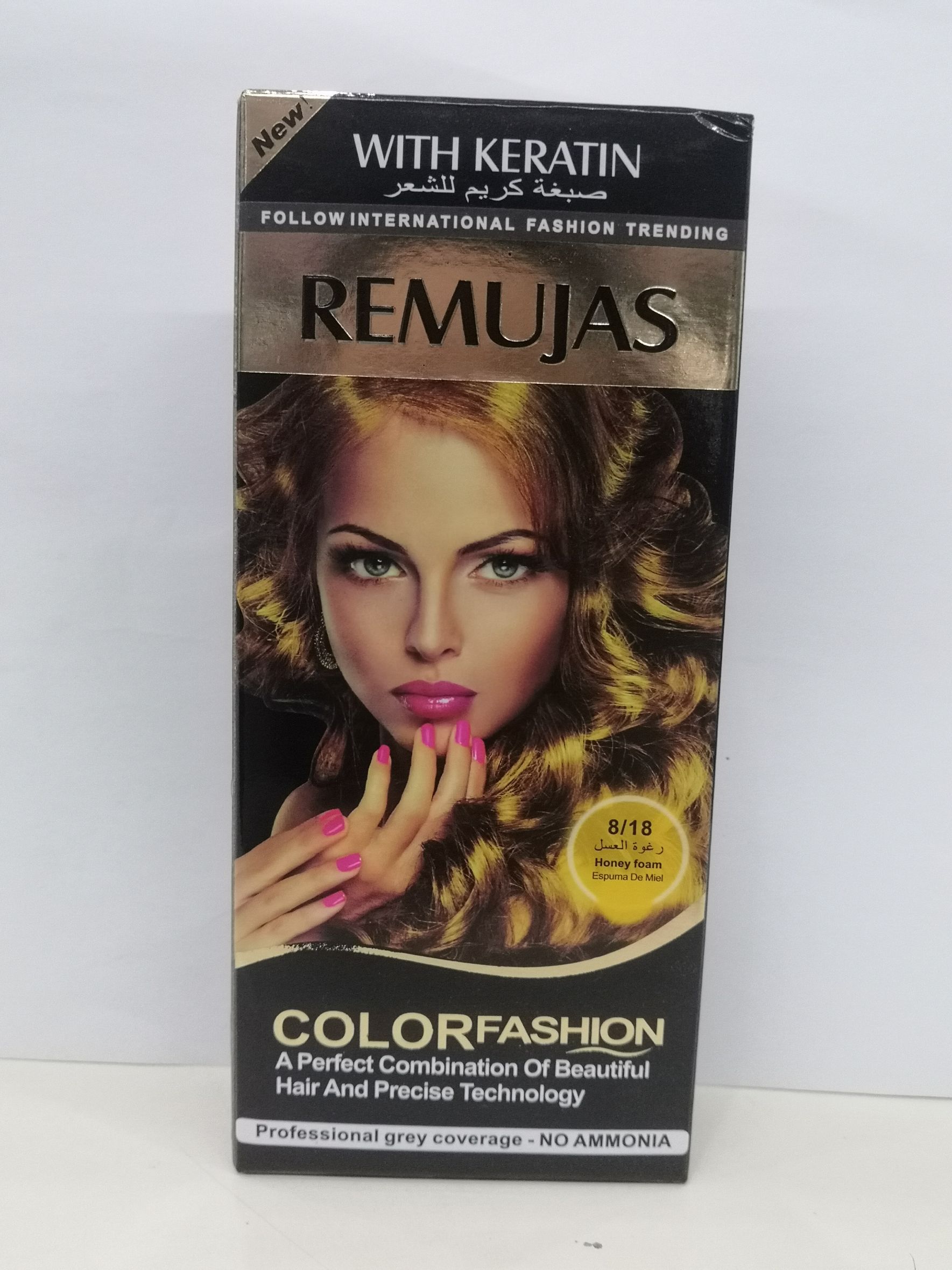 60Ml*2 Black Box Remujas Hair Color Cream Honey Foam