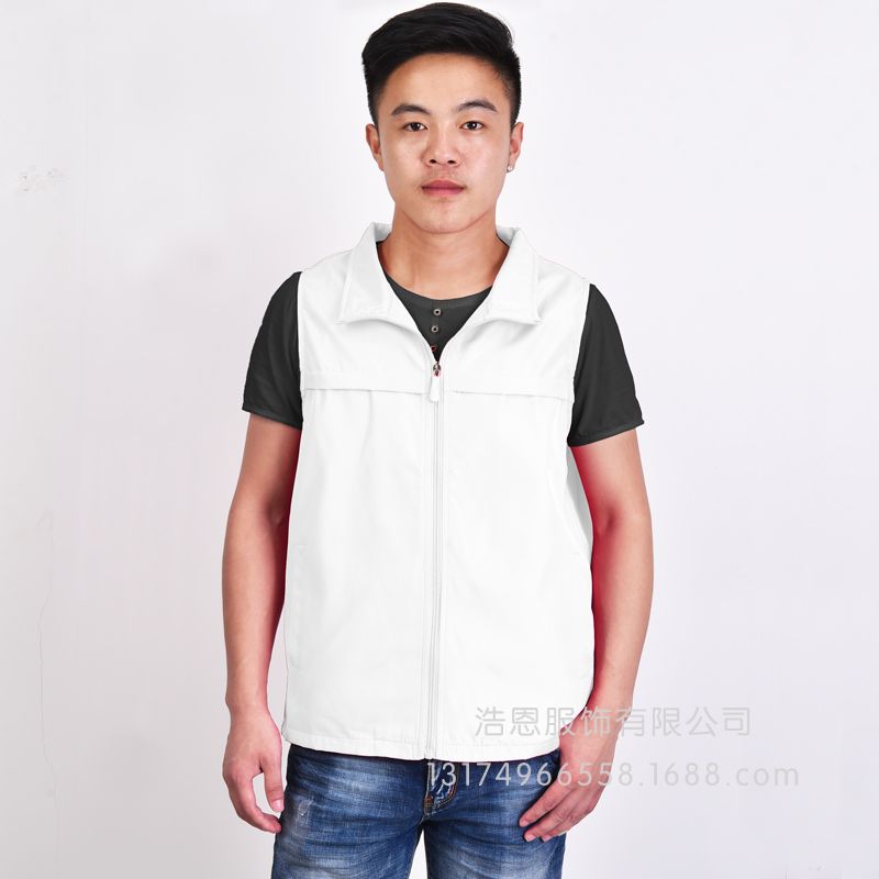 High-end premium composite volunteer full-edge vests, wholesale volunteer advertising vests with logo printing detail image 3