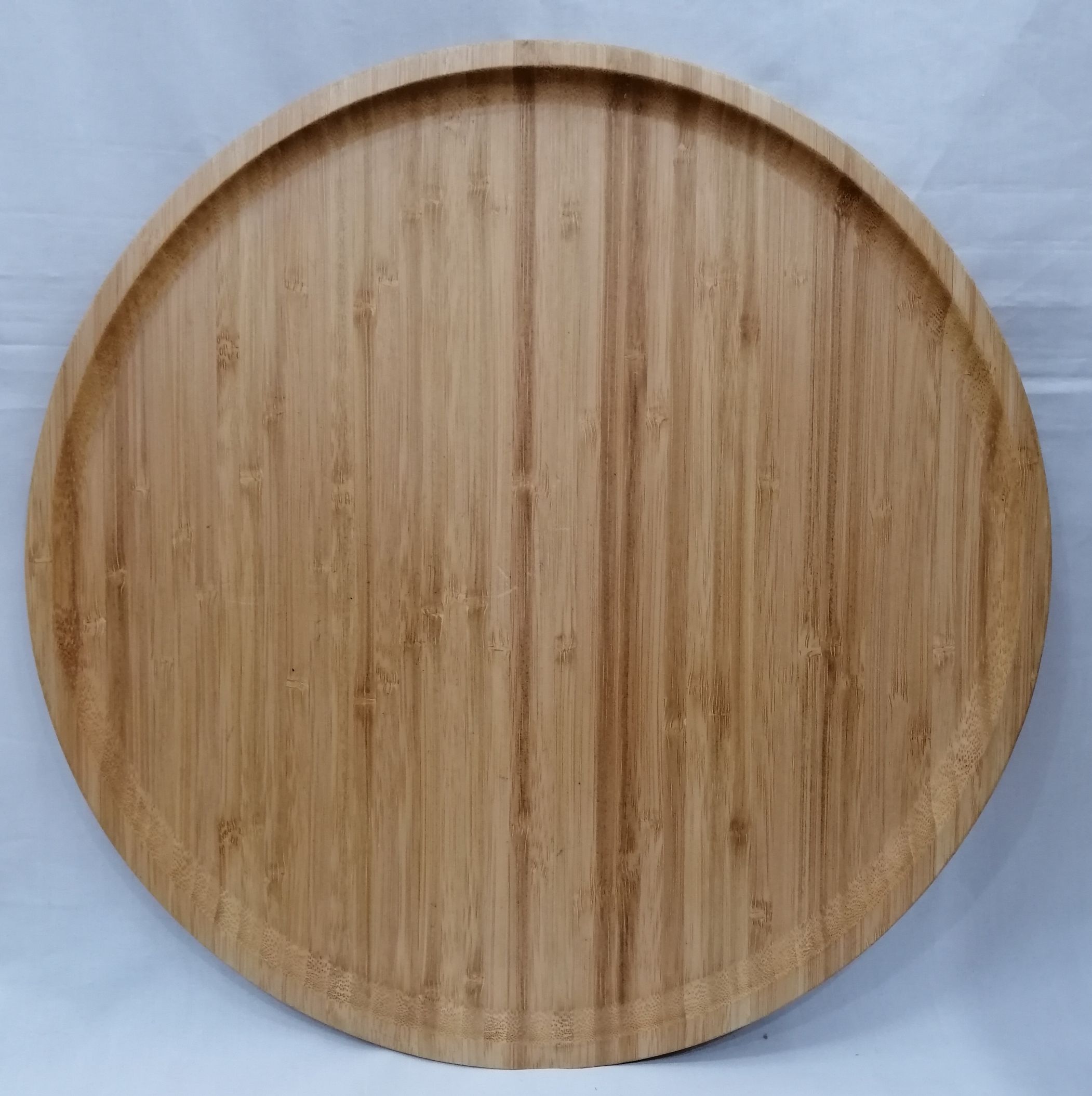 Bamboo large round wheel tray fruit tray dry fruit tray nut tray Nordic household tray environmental protection