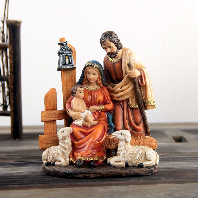 Religious series character resin handicrafts, religious teaching supplies, Jesus Nativity manger set, Christmas gifts