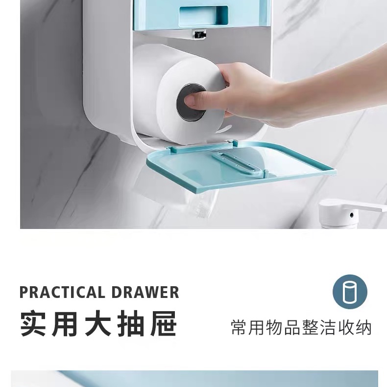 1627卫生间垃圾桶家用带盖洗手间抽纸巾盒厕所卷纸盒详情图9