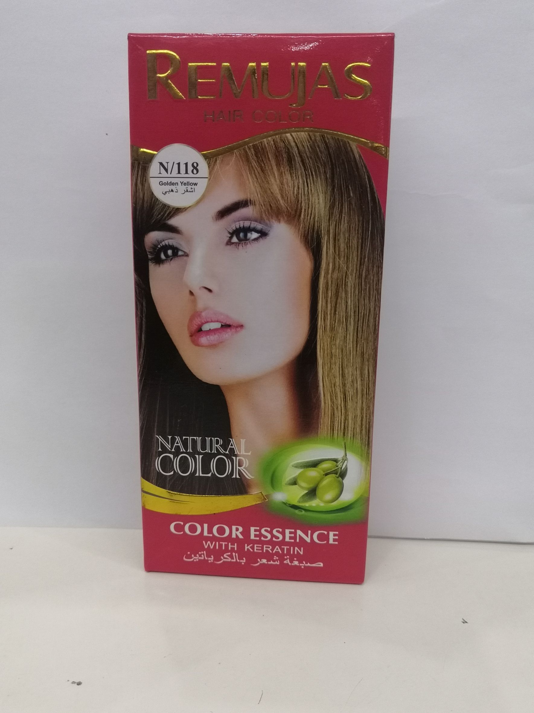 60ml*2 Red box REMUJAS Hair color Cream Golden Yellow thumbnail