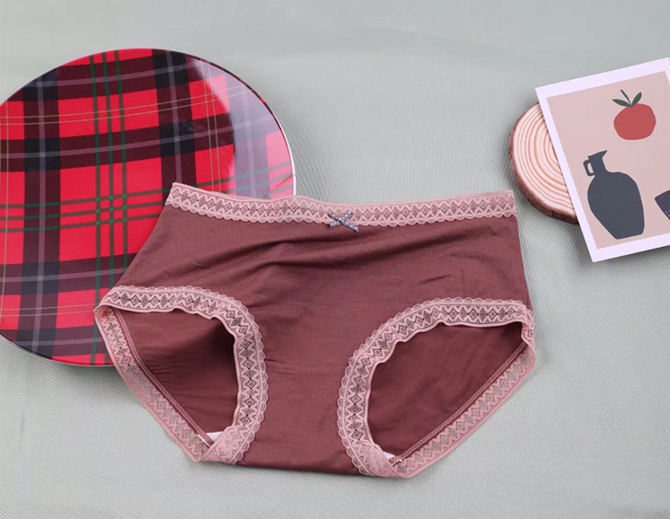 K6613 Mousse Cotton Soft And Warm Romantic Girl High Elastic Low Waist Price Superior Box Underwear Item Picture