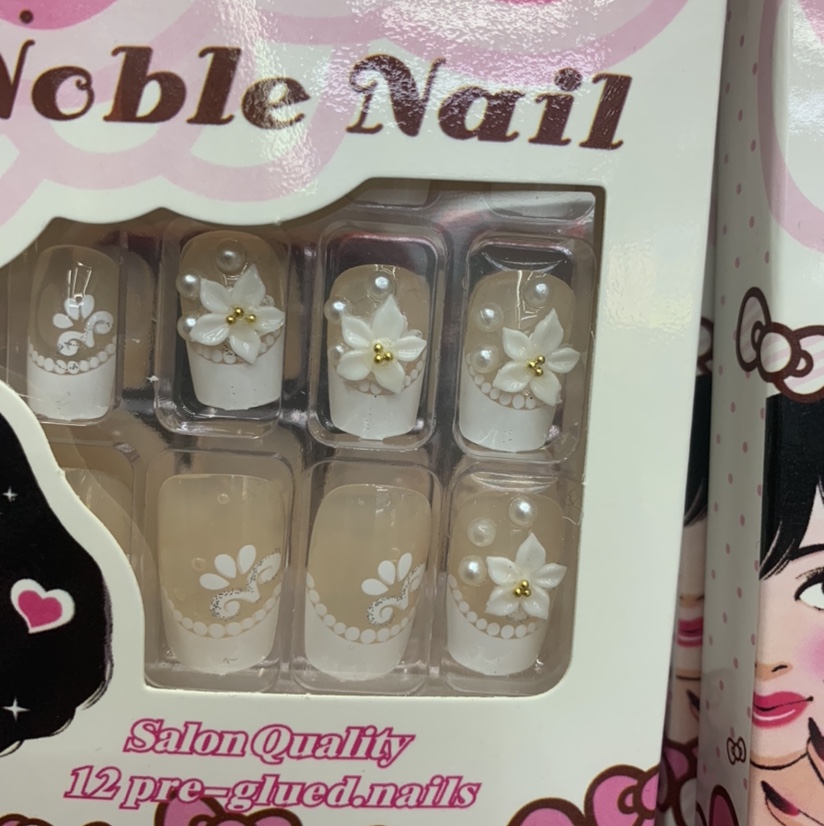 French flower 3D nails