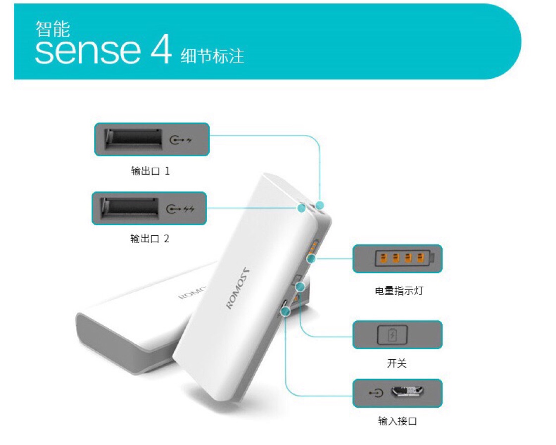 ROMOSS罗马仕10000毫安充电宝 手机便携大容量移动电源原装正品详情图9