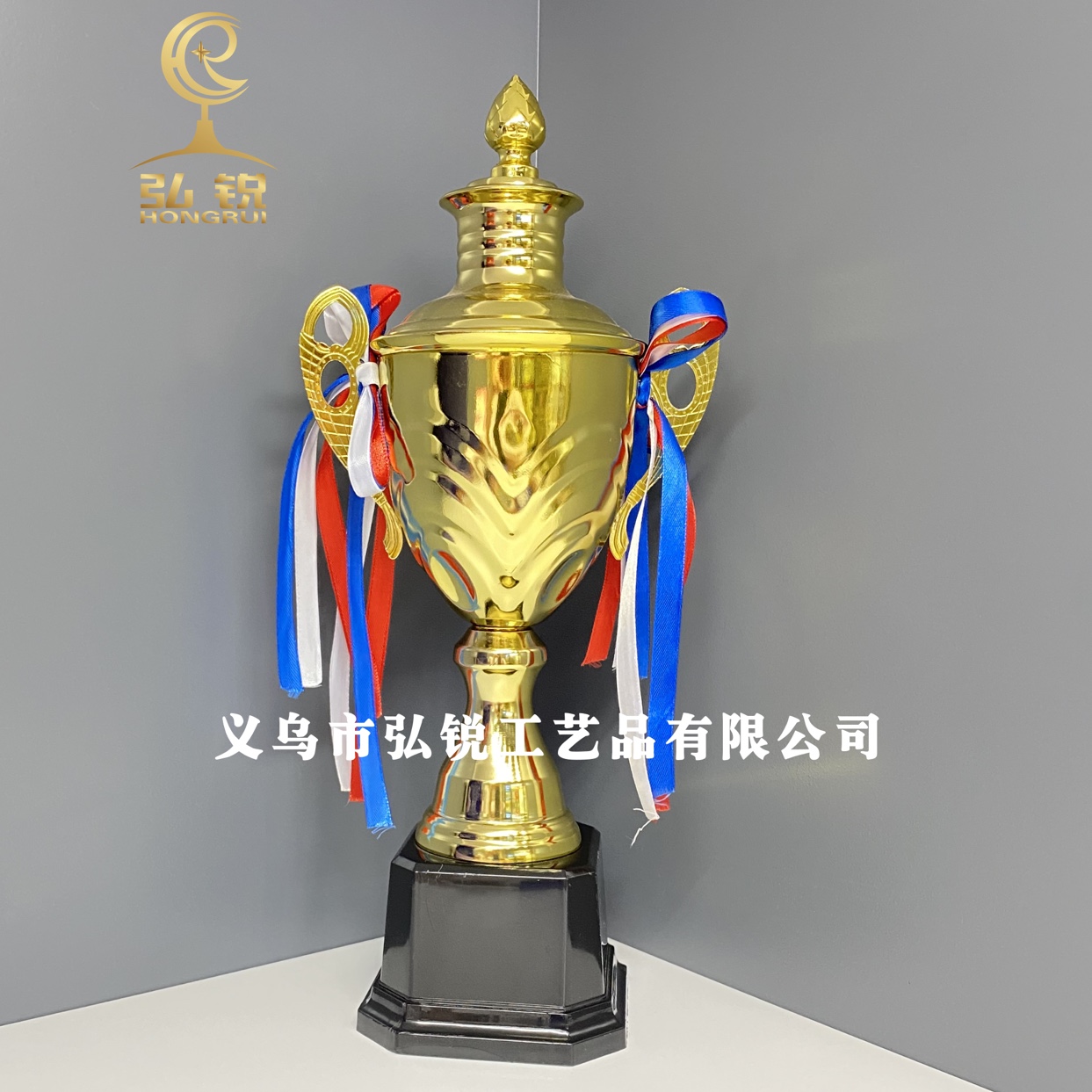 The new 3282C metal trophy is now available, measuring 10*36CM. It can be customized as a prize for competitions and annual meetings details Picture