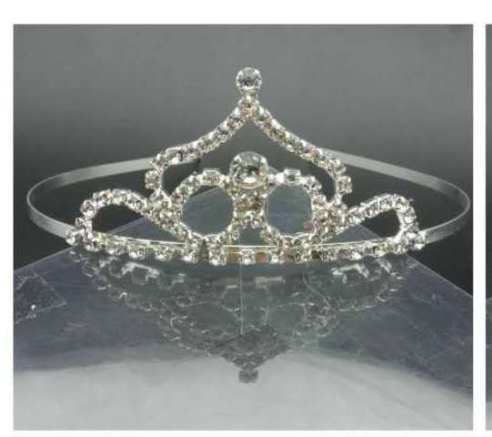 Korean children's crown headwear, princess hair accessory, rhinestone, little girl hair band, hair clip, girls' crown