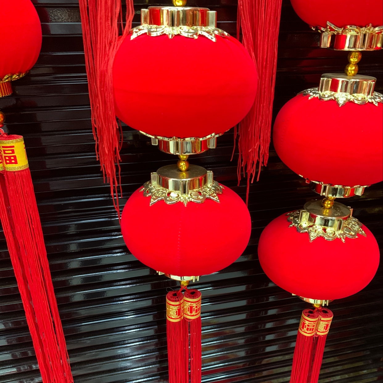 1cm全红绒布单个串灯喜庆婚庆节庆用品乔迁新居