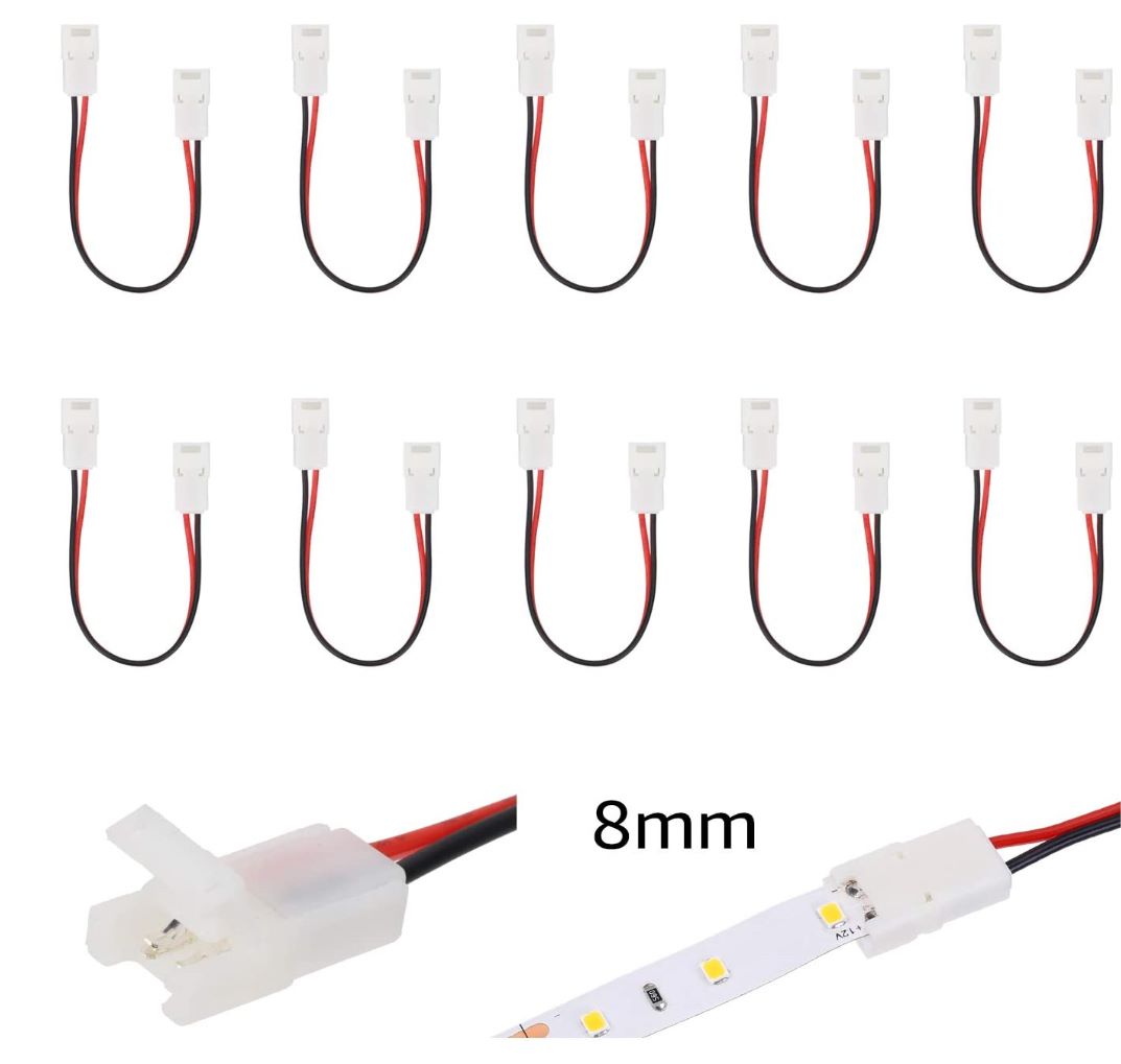 2 Pin 8mm Strip to Strip Connector