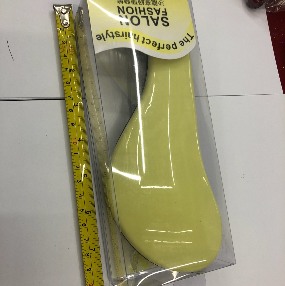 厂家直销细齿顺发梳子 4色混 pvc盒子装 按摩梳子 不打结白底实物图