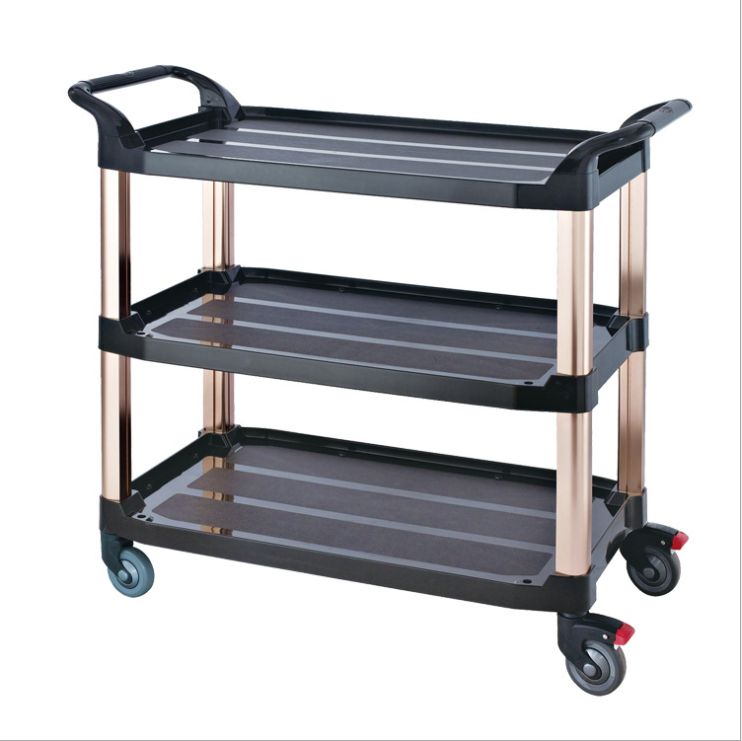 South thickened plastic three-story hotel restaurant delivery truck Dish cart Silent wheel restaurant service truck