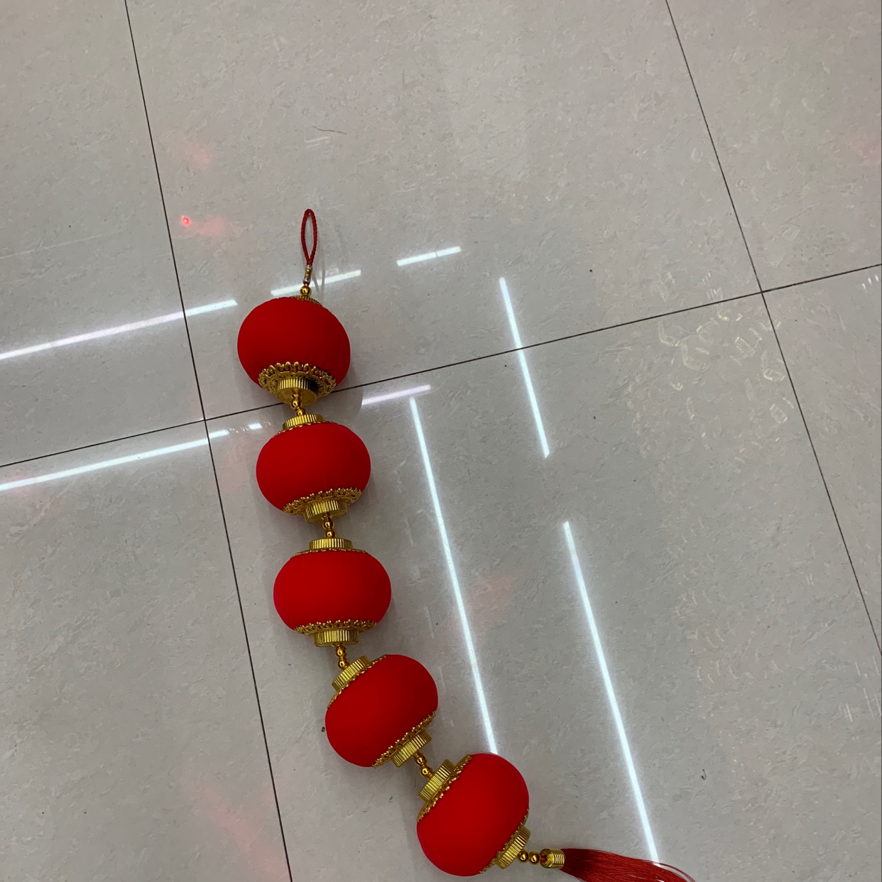 大号全红绒布5连串喜庆婚庆节庆用品乔迁新居