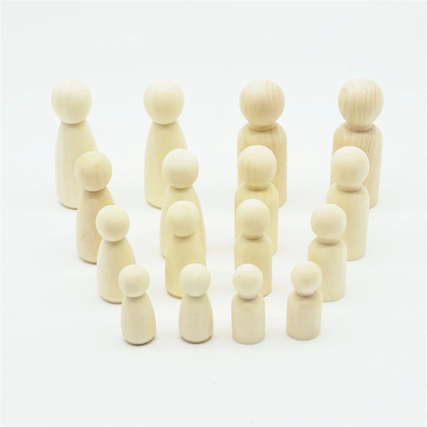 diy wooden figure decorative items, wooden dolls, children's painted graffiti, wooden figures, puppet toys