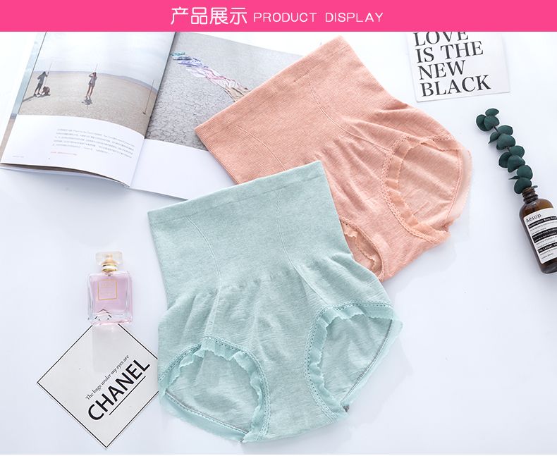内裤女蕾丝棉质面料高腰内裤收腹纯棉档大码内裤女三角裤冬详情图7
