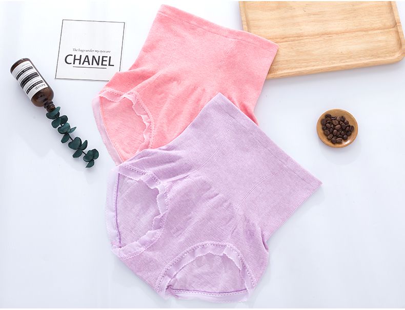 内裤女蕾丝棉质面料高腰内裤收腹纯棉档大码内裤女三角裤冬详情图8