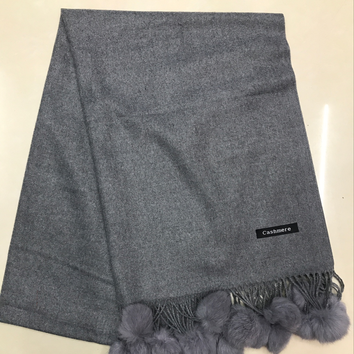 Cashmere monochrome hanging ball, 70x180 cm long. There are many colors. thumbnail