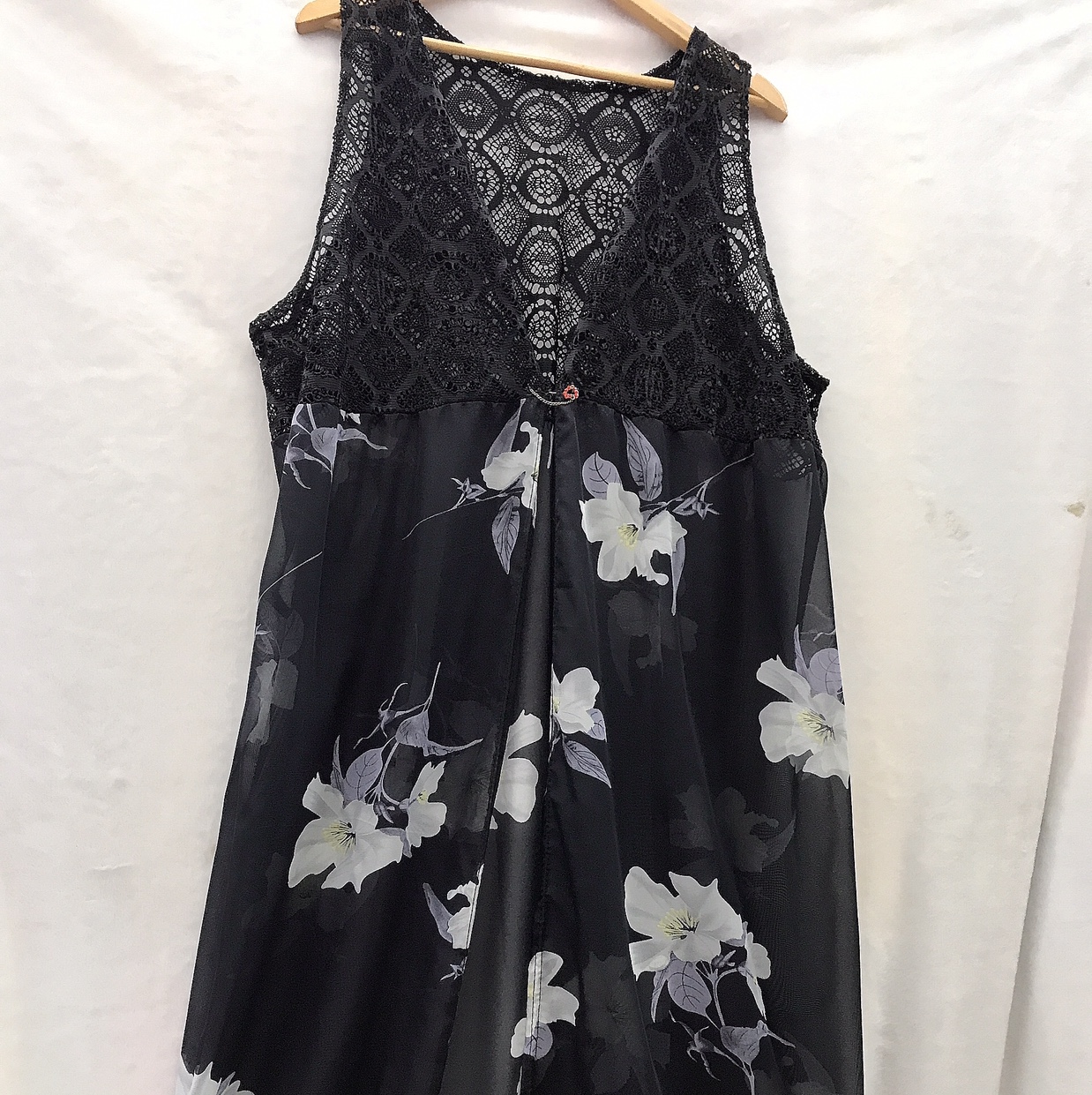 Orchid chiffon lace patchwork smock thumbnail