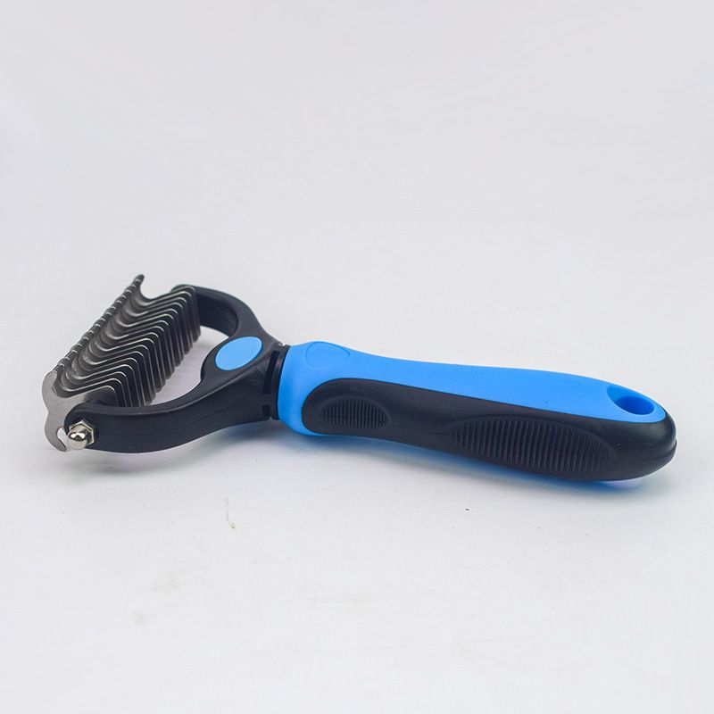 Pet dog grooming and cleaning products, double-sided stainless steel knotted hair-removing comb, knotted hair-removing rake comb and hair replacement Specification image