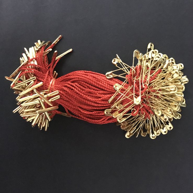 吊线别针吊粒吊绳金黑红三色服装吊牌线服装辅料吊粒绳厂家直销产品图
