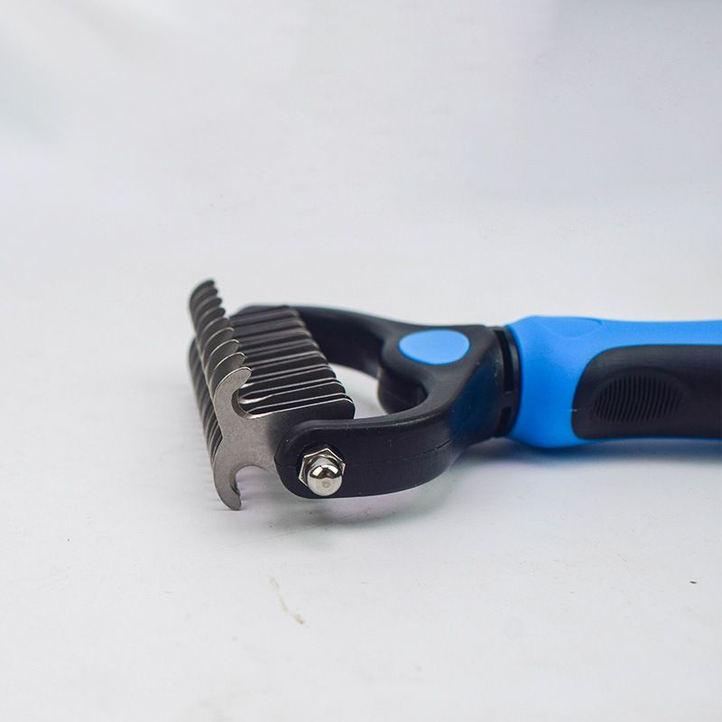 Pet dog grooming and cleaning products, double-sided stainless steel knotted hair-removing comb, knotted hair-removing rake comb and hair replacement detail image 9