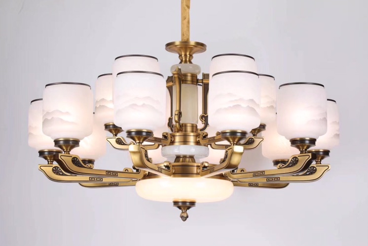 国潮系列鼎居灯饰忆江南-10+5欧式吊灯现代简约新款客厅灯创意家居卧室餐厅灯