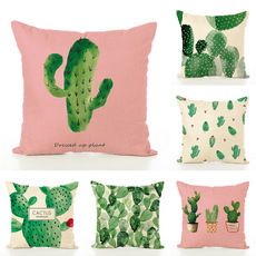 Amazon's best-selling baby plush green plant pillow cover, sofa cushion, ins custom 6