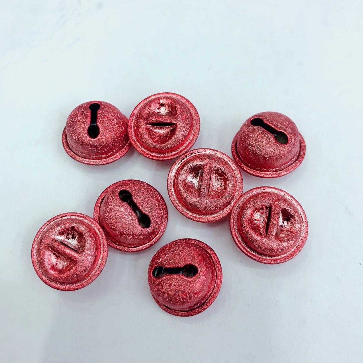 Vacuum frosted straight round bell, D1Y jewelry accessories, bracelet and anklet accessories, Chinese knot accessories Specification image