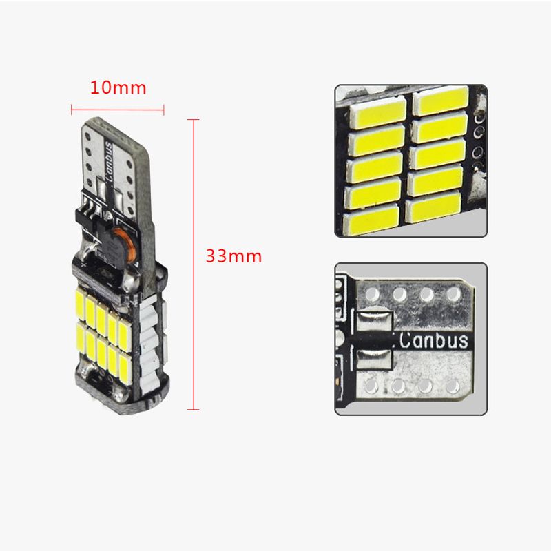 Foreign trade Canbus decoding W5W 194 T10 4014 26smd automotive LED width indicator bulb license plate light 12V Specification image