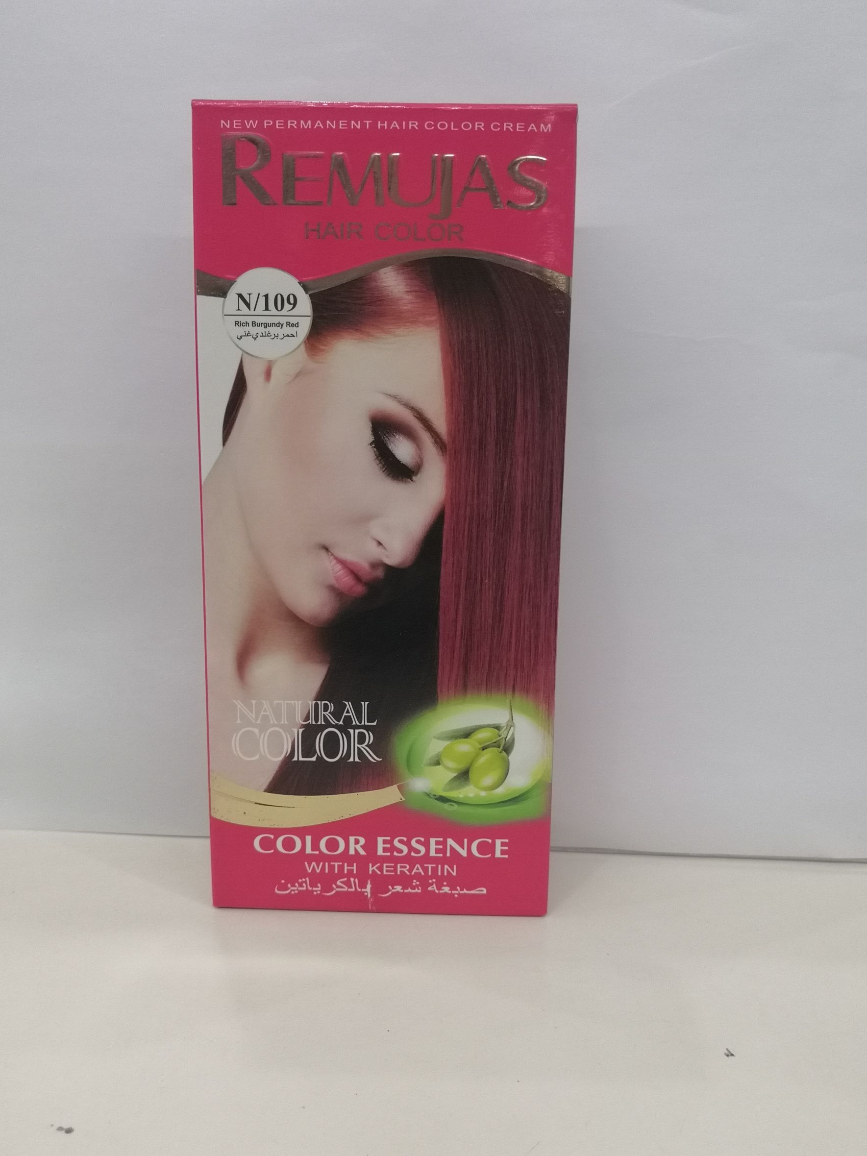 60ml*2 Red box REMUJAS hair dye Rich Burgundy Red thumbnail