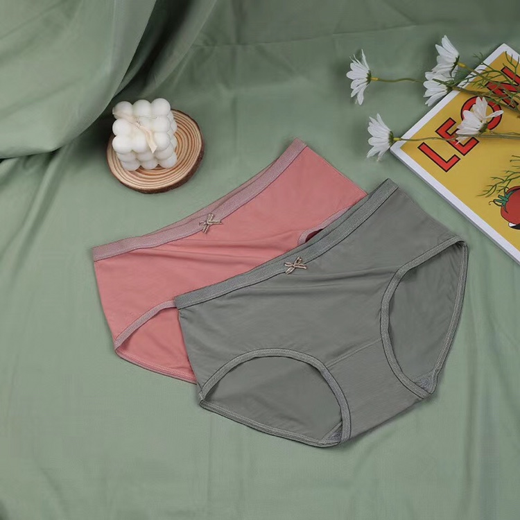 6144 Modal Cotton Mid-Waist High Elastic Multi-Color Breathable Comfortable Antibacterial Peach Butt Women's Underwear Item Picture