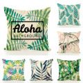 Artistic and simple car throw pillows, creative tropical rainforest series throw pillow covers, office lumbar support throw pillows custom wholesale