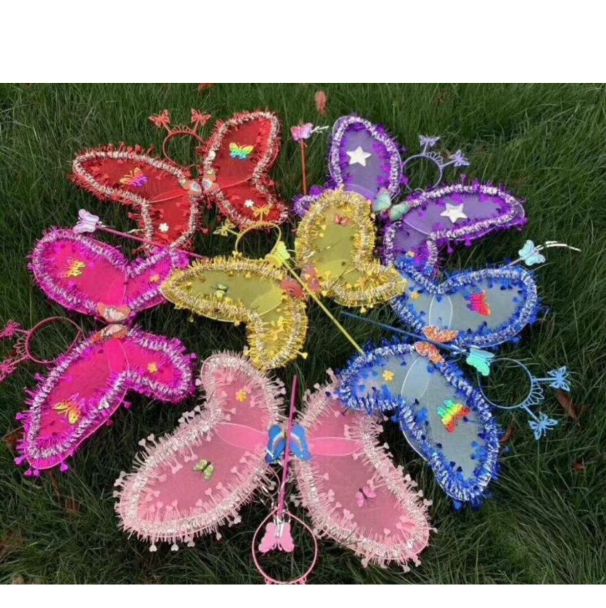 地摊热销发光小玩具 闪亮翅膀设计 发光蝴蝶翅膀玩具 梦幻夜光儿童玩具