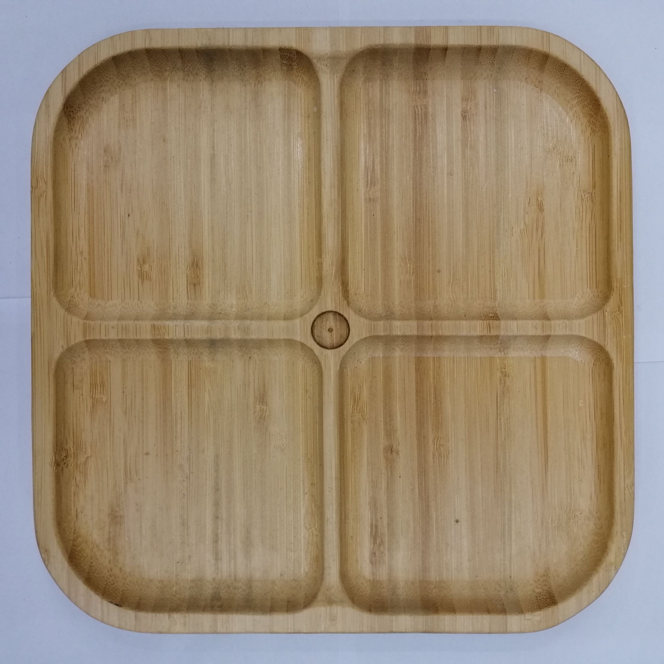 Large bamboo tray with 4 tins fruit tray dry fruit tray nut tray Nordic household tray