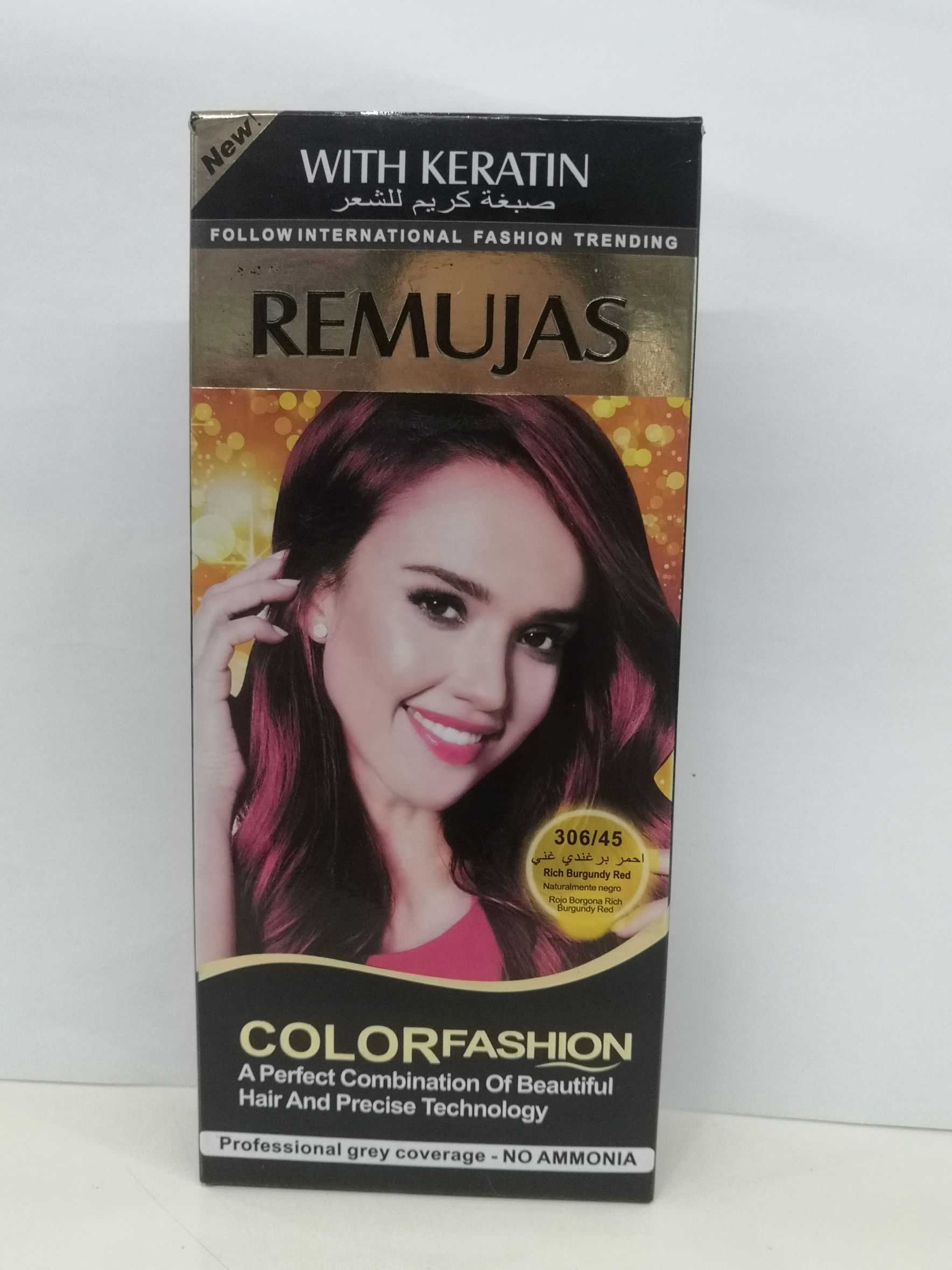 60ml*2 black box REMUJAS hair dye Rich Burgundy Red thumbnail