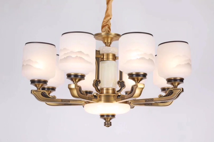 国潮系列鼎居灯饰忆江南-8简约美式欧式客厅厨房房间灯温馨美丽