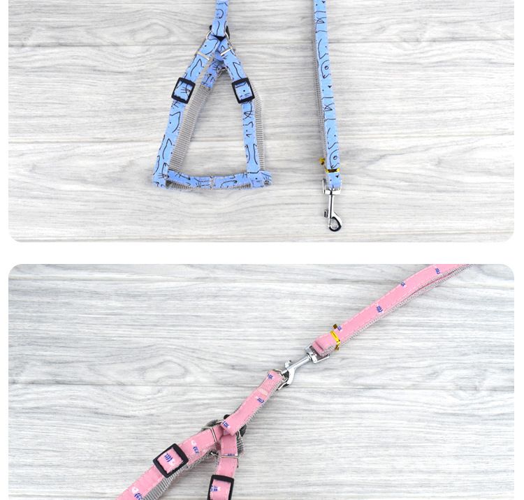 New pet leash, nylon printed chest and shoulder strap, dog leash, leash, dog chest and shoulder strap wholesale manufacturer detail image 10