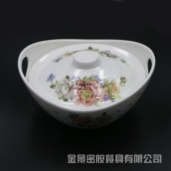 Noodle bowl tableware Melamine bowl with lid and handle bowl Large bowl Plastic bowl noodle bowl commercial thumbnail