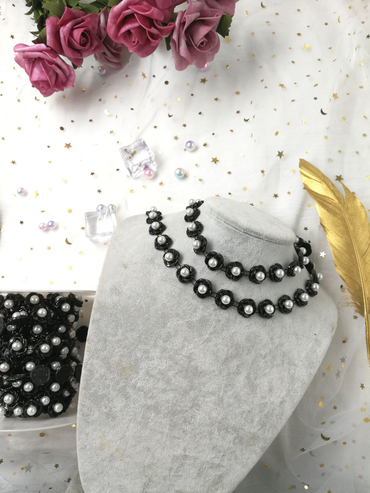 围巾帽子家纺用品箱包衣服裤子辅料钻饰水钻线钻连线珠