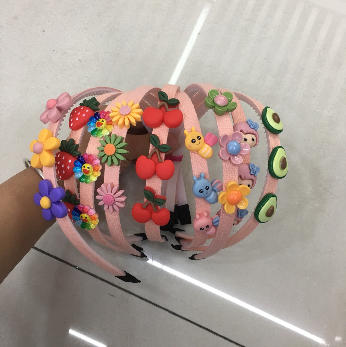 Wave Pearl Headband Female Face Wash Summer Short Hair Broken Hair God Bangs Hair Card Summer Hair Headband Female Summer full figure