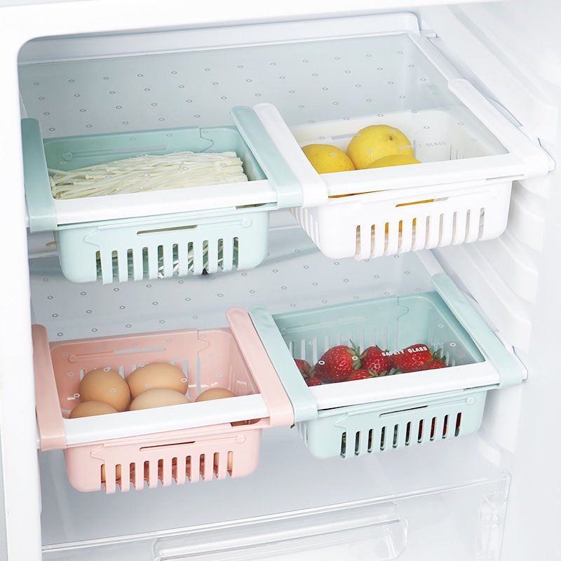 【抖音同款】可伸缩冰箱收纳盒分层多功能冰箱架保鲜抽屉置物架产品图