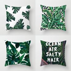 Artistic and simple car pillow, creative tropical rainforest series pillow cover, office lumbar support pillow custom wholesale 9