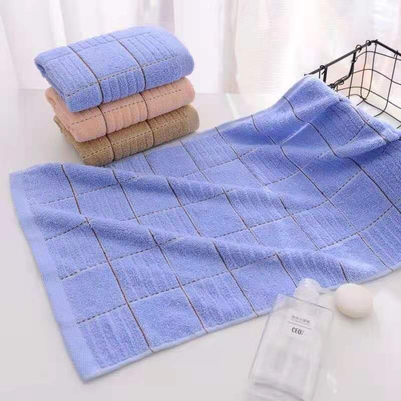 35*75cm all-cotton four-color mixed bag of checkered towels